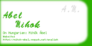 abel mihok business card